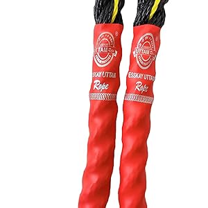 Esskay Uttam Rope Heavy Jump Rope,1 INCH Thickness... 7 Special High Quality Heat Shrunk Grips