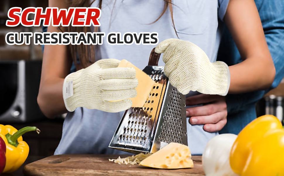 Schwer Level 8 Cut Resistant Gloves Mandoline Gloves Reliable Cutting