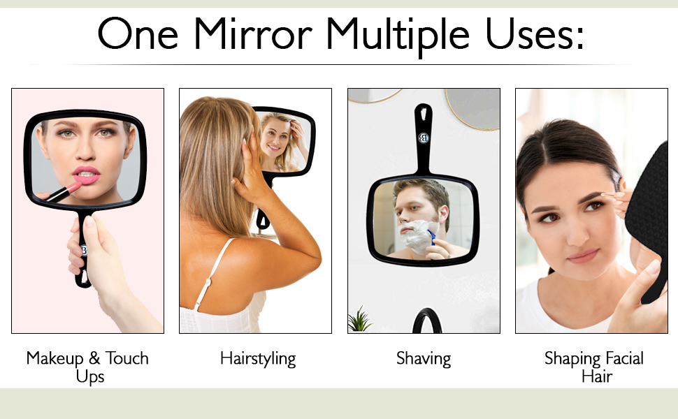 Portable black mirror for clear reflection