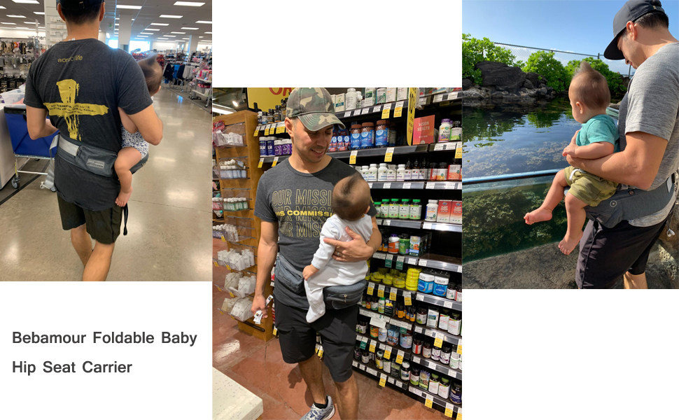 Bebamour Foldable Baby Hip Seat Carrier Ergonomic Toddler