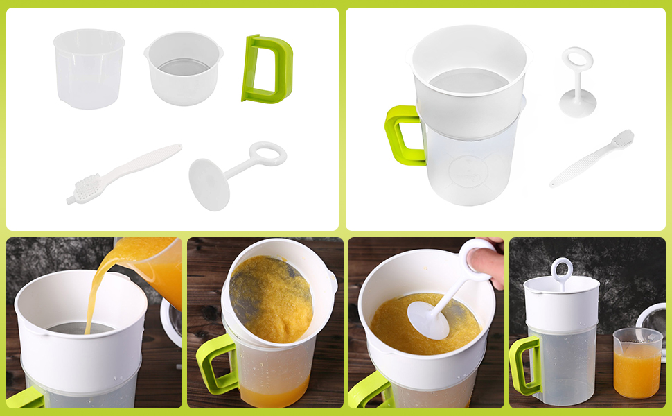 IEUDNS 1.5 Quart Food Strainer Yogurt Strainer Maker,Nut