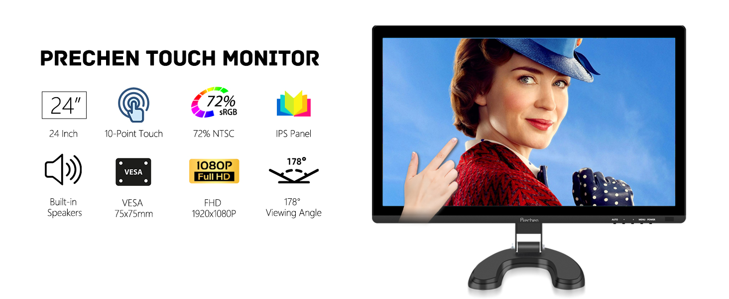 Amazon.com: Prechen 24 Inch Touchscreen Monitor, IPS FHD 1080P Amazon.com: Prechen 24 Inch Touchscreen Monitor, IPS FHD 1080P
