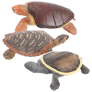Amazon.co.jp: MUSISALY 3個 亀モデル 海 カメ用おもちゃ カメの置物