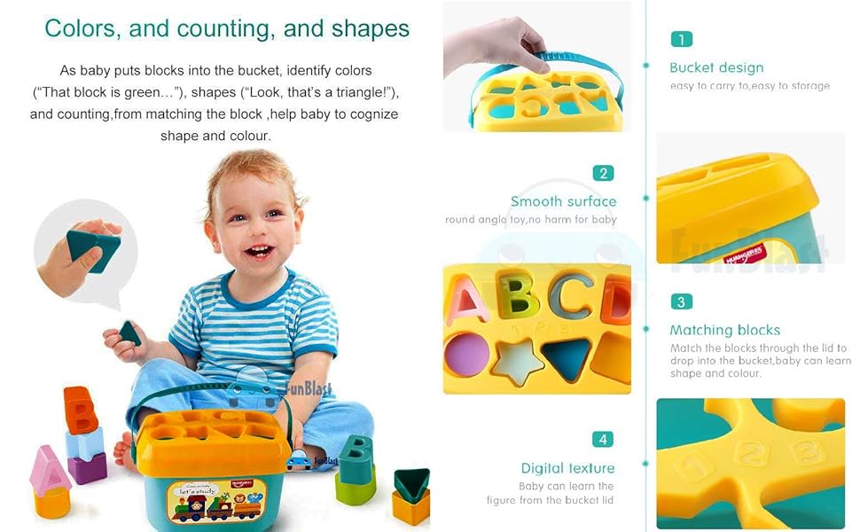 FunBlast Baby's First Sorter Block Toy for Kids Early Development