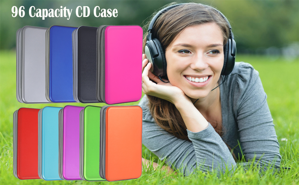 alavisxf xx CD Case, 96 Capacity Hard Plastic CD Holder