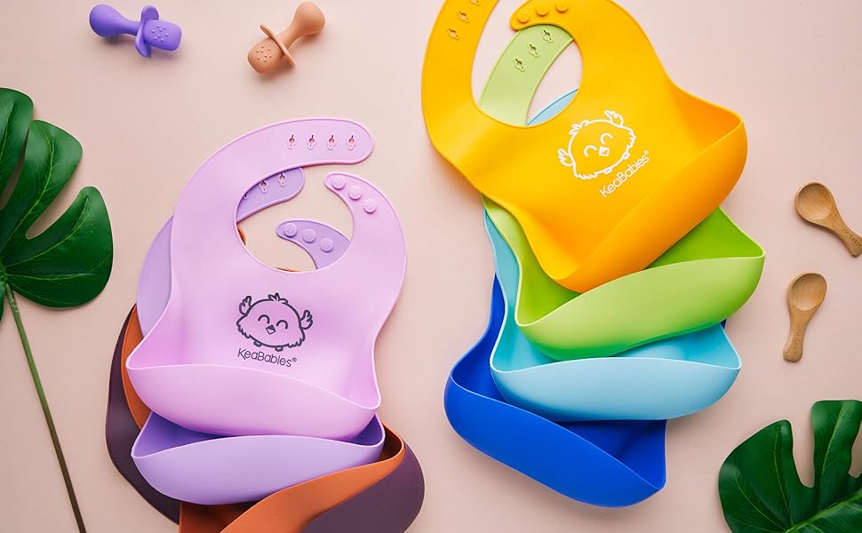 silicone bib bibs babies baby silicon toddlers waterproof feeding pocket food catching boys girls