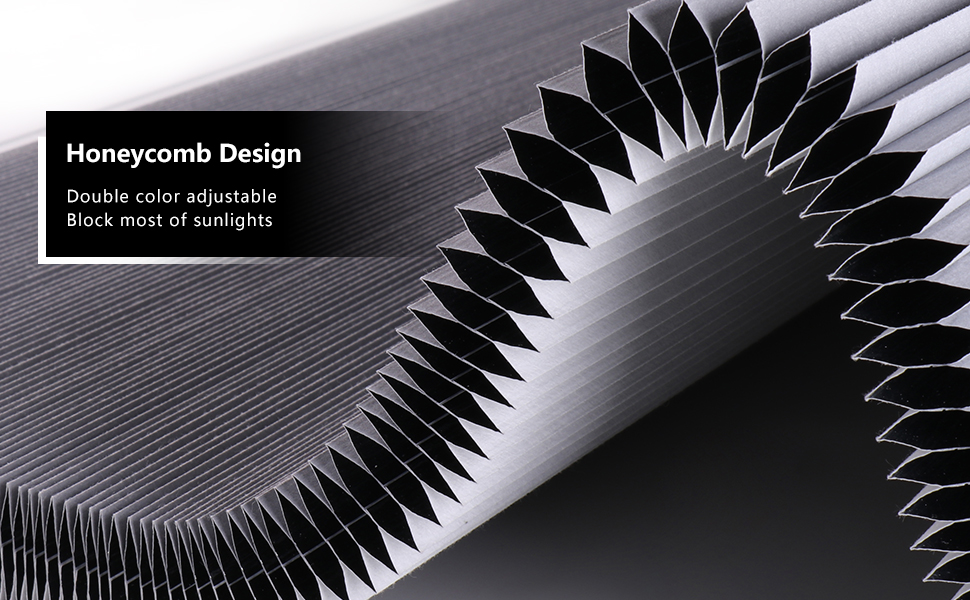 SEEYE Cordless Cellular Shades, Blackout Blinds 21" W x 64" H