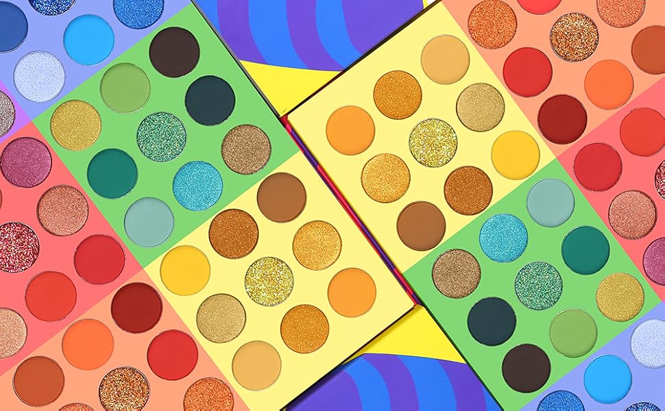 Splashy Candies Lidschatten-Palette 54 Farben Metallic Shimmer Matte Hochpigmentiertes Lidschatten