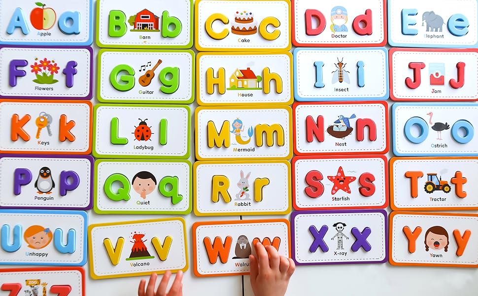 Curious Columbus Flashcards and Foam Letter Set. 26 Alphabet Flash