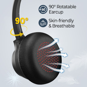 mpow usb headphones with microphone skype computer microphone headset with mic mute function