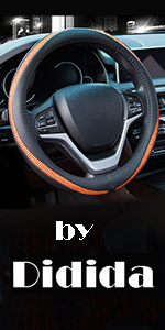 orange steering wheel cover crystal diamond bling bling pu leather