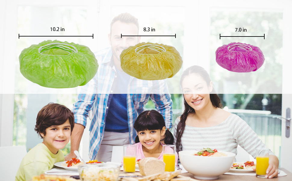 Elastic Food Covers，Reusable Colorful Bowl Covers Dish