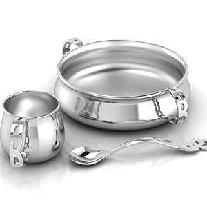 silver baby gifts cups spoons bowls hampers gift sets photo frames rattles cutlery sets bracelets