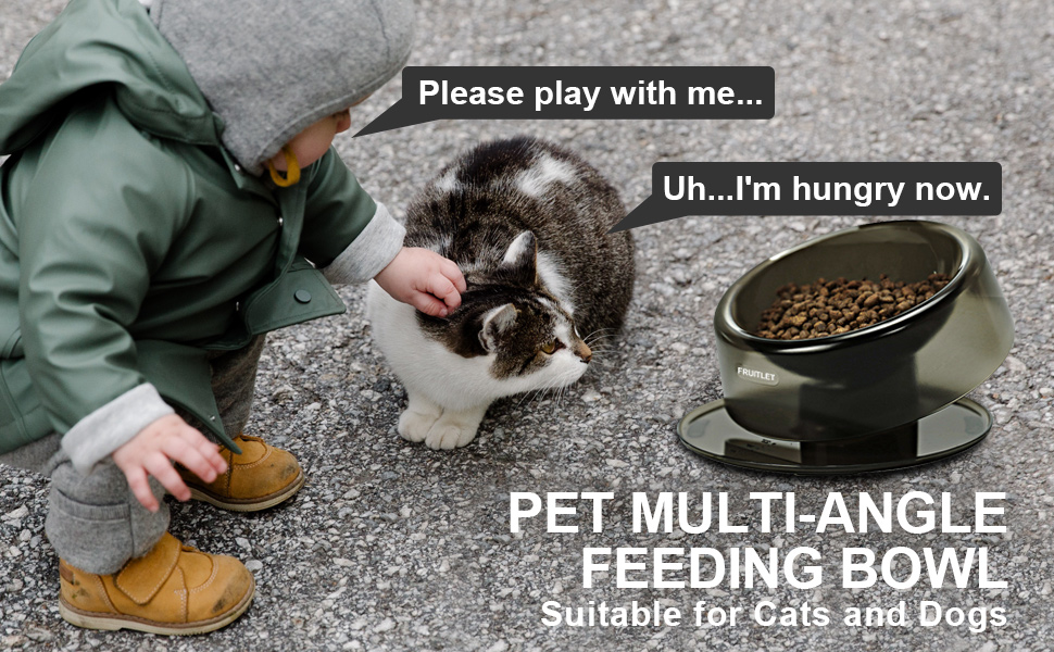 GDRHVFD Gamelle Plastique Chat Chien 420ml,0–22 ° Gamelle Chat Surélevée Et Inclinée,Bol Chat Anti Vomissement Anti Derapante,Bol Chat Ergonomique (Noir) 15 Bol pour chat