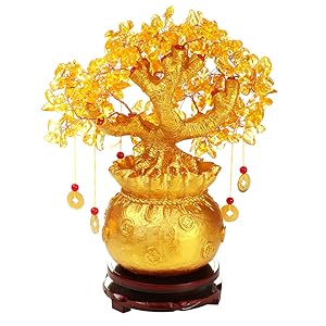 【金・財運アップ】高品質！希少！⭐️虹入り！シトリンタワー台座付き⭐️ N48 Amazon.co.jp: NGELOM 風水 置物 金運 玄関 聚寶盆 元宝 富と