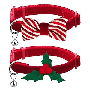 Christmas cat collars