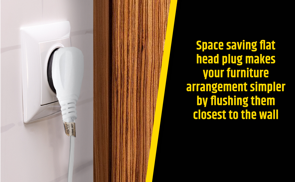 ClearMax 3 Prong Extension Cord with Multiple Outlets, Heavy Duty 3 Outlet Extension Cord with