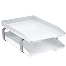 acrimet traditional letter tray 2 tier front load white color