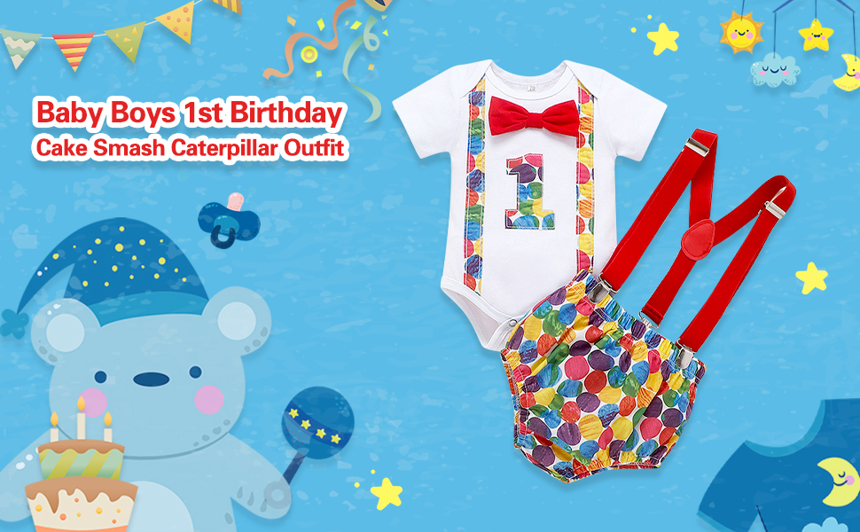 Baby Boy First Birthday Cake Smash Outfit