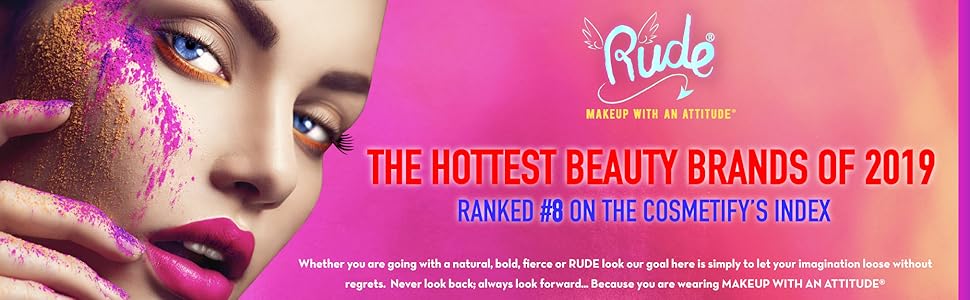 Rude Cosmetics Cosmetify Index Makeup Eyeshadow Palette Glitter Matte