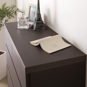 頑丈薄型チェスト/収納棚 5段 幅75cm ダークブラウン木目調 Amazon｜頑丈薄型チェスト/収納棚 【5段 幅75cm ダークブラウン