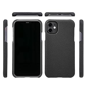GRAMAS グラマス iPhone 11 / XR レザーケース ブラック 3 GRAMAS iPhone 11/XR 手帳型レザーケース 本革 Italian Genuine