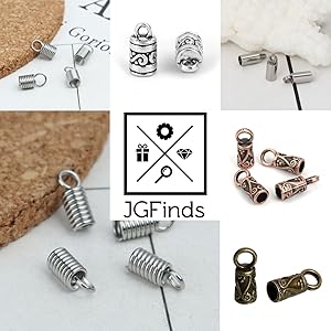 End caps jewelry finishing findings