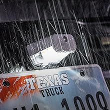 Black Stud-Mount License Plate Light Installed on Trailer.