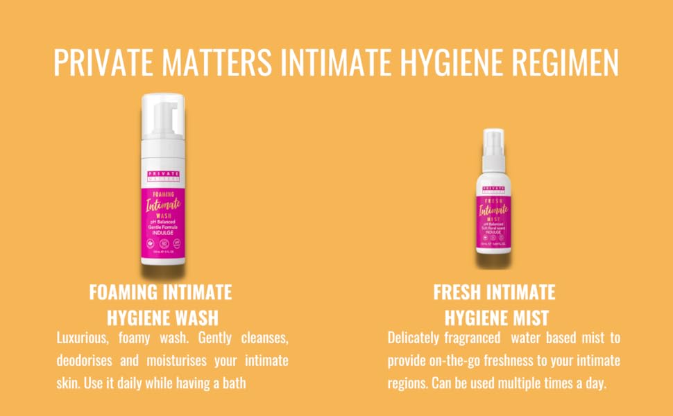 PrivateMatters Foaming Intimate hygiene wash and intimate hygiene mist regimen