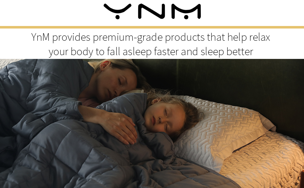 YnM Bamboo Duvet Cover for Weighted Blankets (Blue Grey, 152CM x 203CM