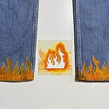 Custom Stencil on Jeans