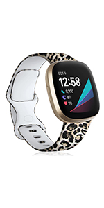 leopard pattern band for Versa 3 and Sense