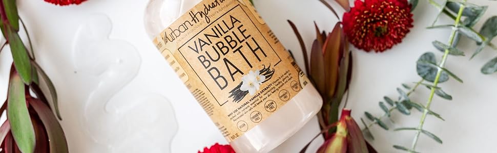 urban hydration vanilla bubble bath spa relaxation at home natural body care