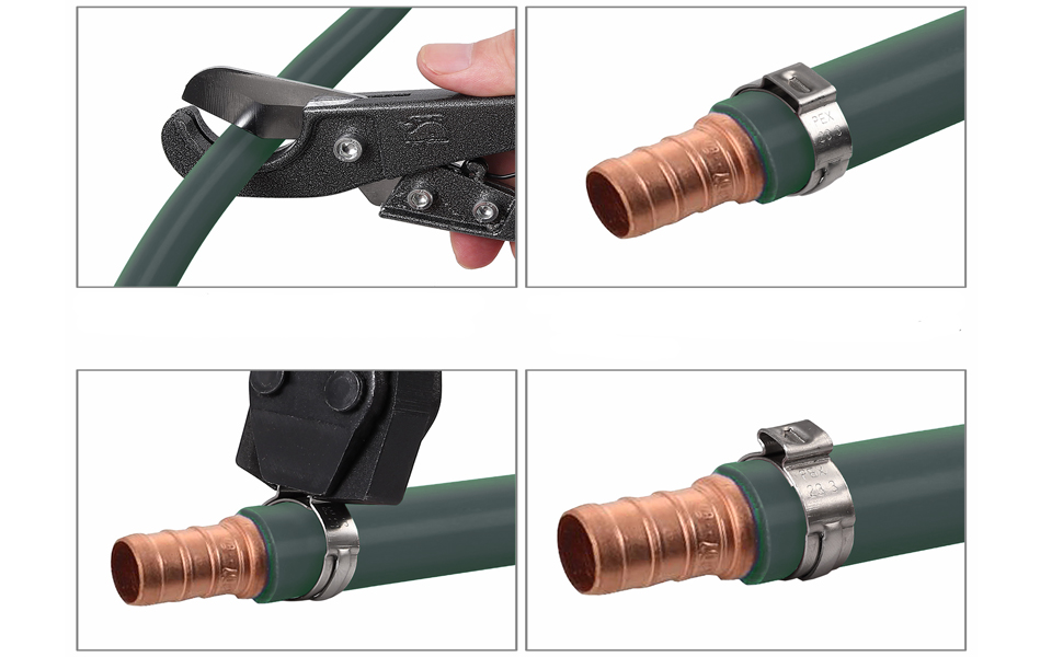 100pcs 1/2 Inch PEX Cinch Clamp Rings, 304 Stainless Steel Cinch Crimp