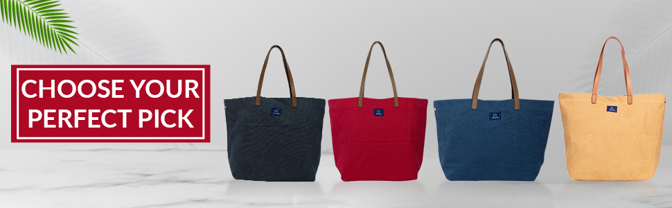 Solid Cotton Canvas Tote Bag For Travel Work College Shopping Beach Top ASIN- B08HH2F72Q- SPN-FOR1