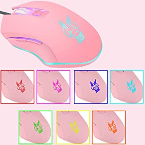 7 colors backlight for usb c mouse