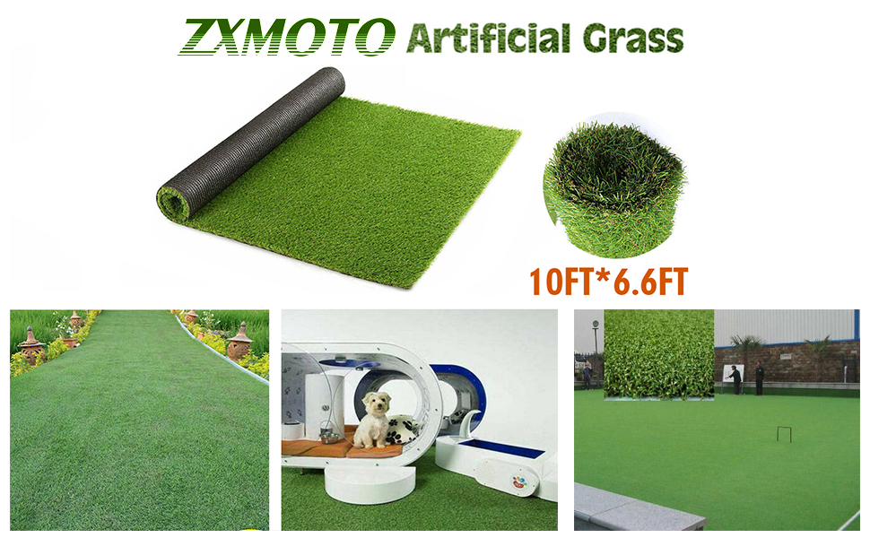 ZXMOTO Artificial Grass Turf Lawn 10FTX6.6FT (60 Square ft