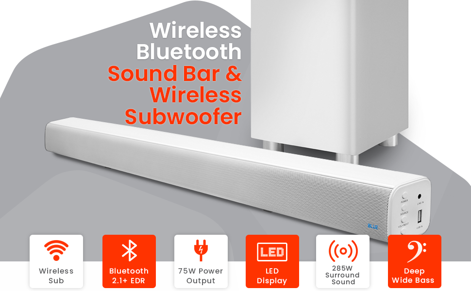 white bluetooth soundbar