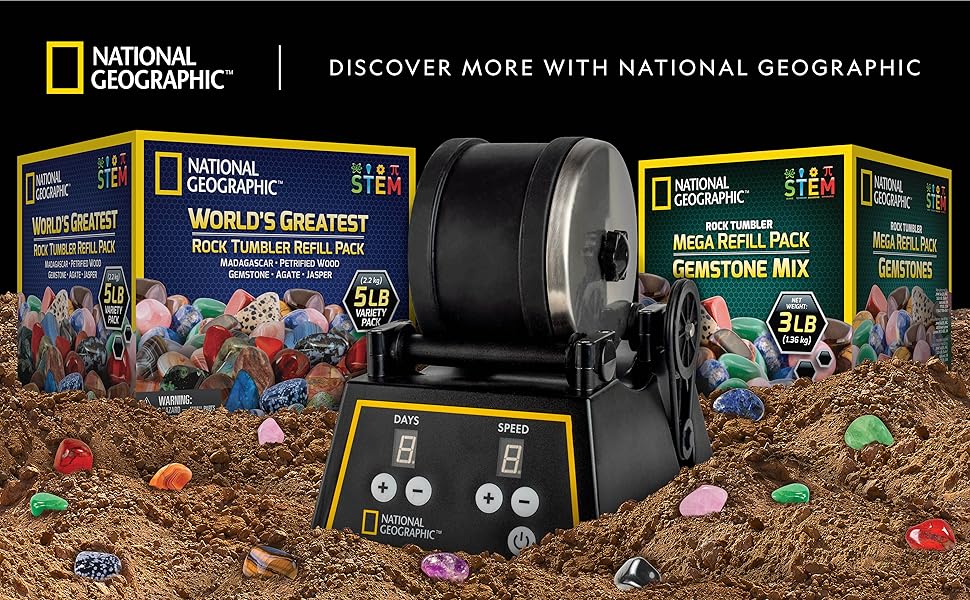 NATIONAL GEOGRAPHIC Rock Tumbler Grit Rock Polishing Grit Media