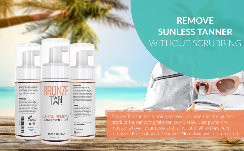 Bronze Tan Self Tan Remover For Fake Tan Streaks, Build Up, Correction, Or Full