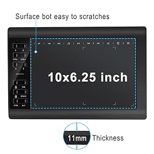 DIGITNOW V1060 Plus Digital Graphics Drawing Tablets 