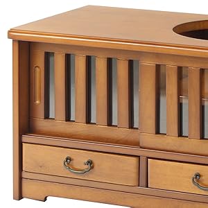 Amazon｜ヤマソロ お座敷ワゴン ポットワゴン ブラウン 40-919