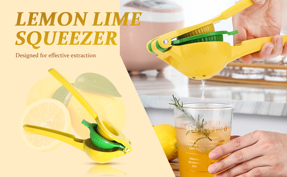 2in1 Lemon Lime Squeezer Premium Metal Manual Citrus Hand Press
