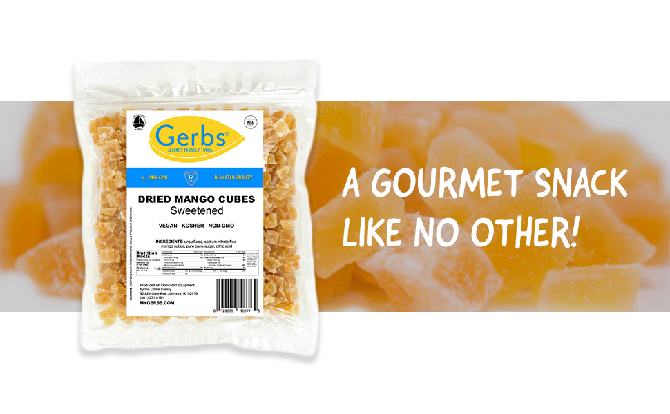  Fiber Vitamin Dried Paraben Allergy Free Ultimate Natural Breakfast Selected Calories Mango cubes