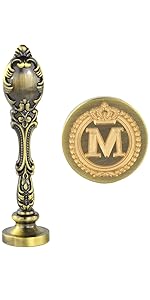 Initial Letter Wax Seal Stamp Bronze Single