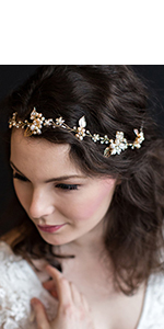 Flower Pearls Bridal Headpiece
