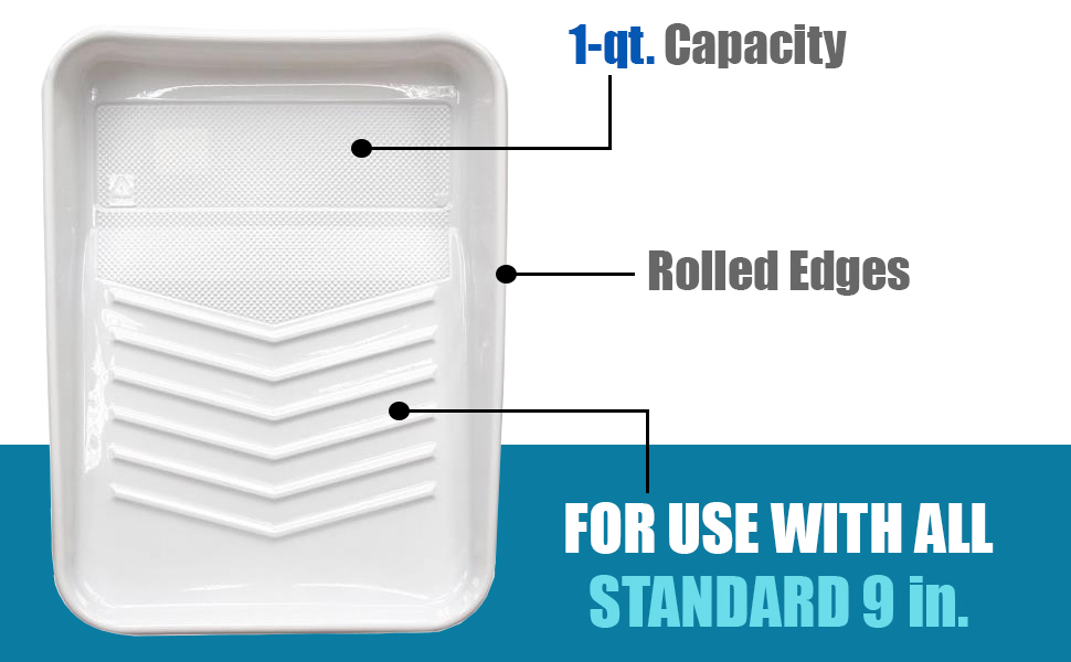 Paint Tray Liners Disposable 1qt. Capacity, 9Inch, 10