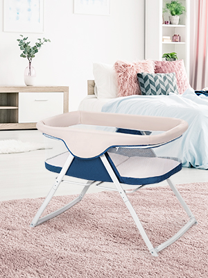 COSTWAY Lettino Da Viaggio, Pieghevole Culla Neonato Con Borsa, Funzione A Dondolo, Materasso Inclusa, 0-15 Kg, 91 X 56 X 70 Cm (Grigio) 15 1