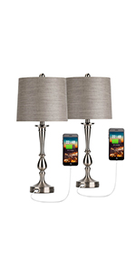 USB Table Lamp Set of 2