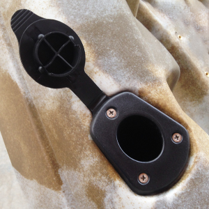 Kayak fishing flush mount rod holder